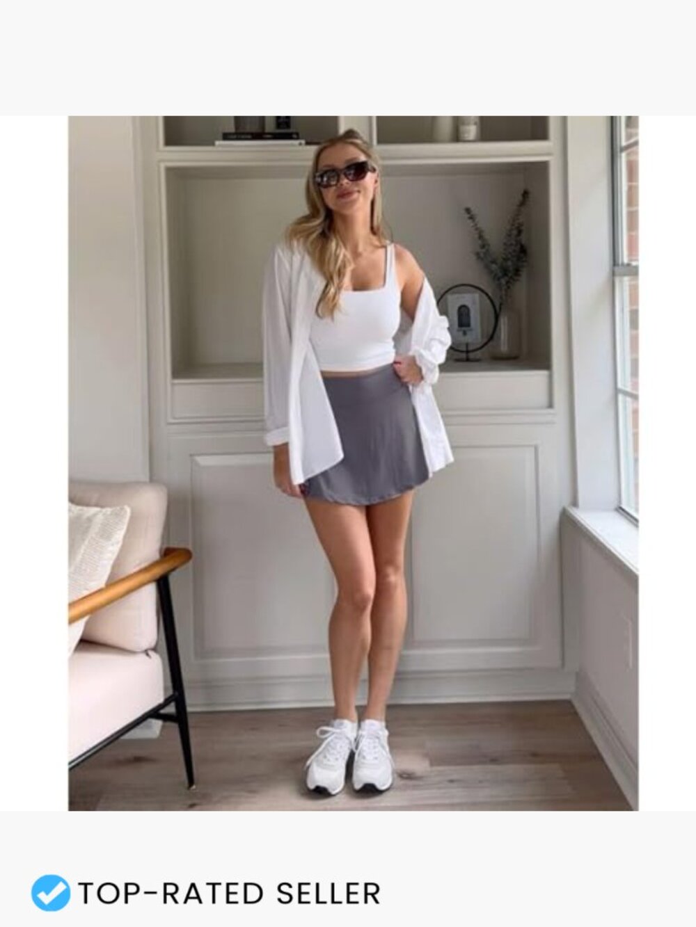 3 Pack Tennis Skirts with Pockets High Waisted Athletic Skort Built-in Shorts - Picture 5 of 7